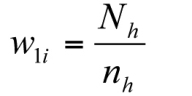 Approche des poids normalis&eacute;s Horvitz-Thompson pour l&rsquo;&eacute;chantillon al&eacute;atoire simple stratifi&eacute;.